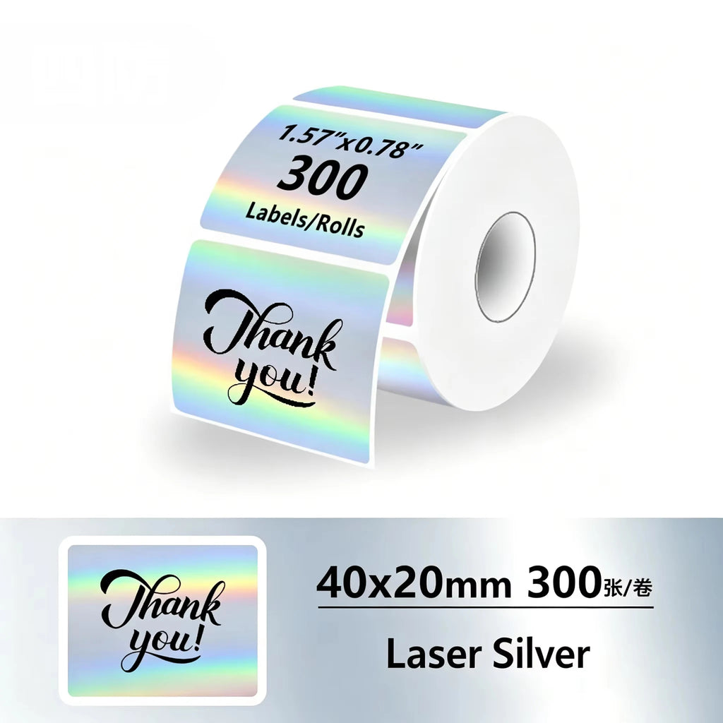 20-50mm White Thermal Label Sticker Compatible for M110 M220 M200 Marklife P50 E210 Munbyn Nelko PM220 MiniPrinter
