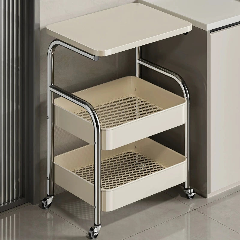 Kitchen Islands And Carts Trolley Rack Mobile Multi Functional Household Multi Layer Storage Organizer Cart Rack Shelf Furniture