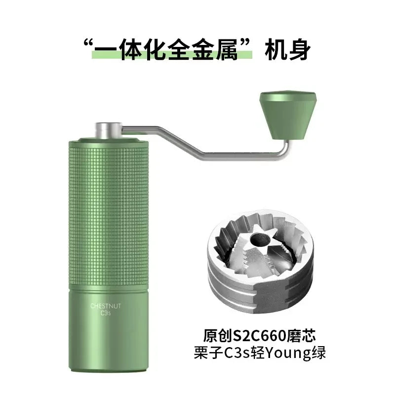 TIMEMORE Chestnut C3S / C3ESP Manual Coffee Grinder All-metal Body & S2C Burr Portable Hand Coffee Mill Grinder With Double Bear