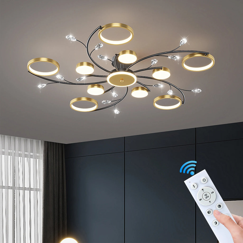Modern Ceiling Chandelier Room Decoration Led Ceiling Lamp Crystal Chandelier Nordic Modern Bedroom Ceiling Decorative Light
