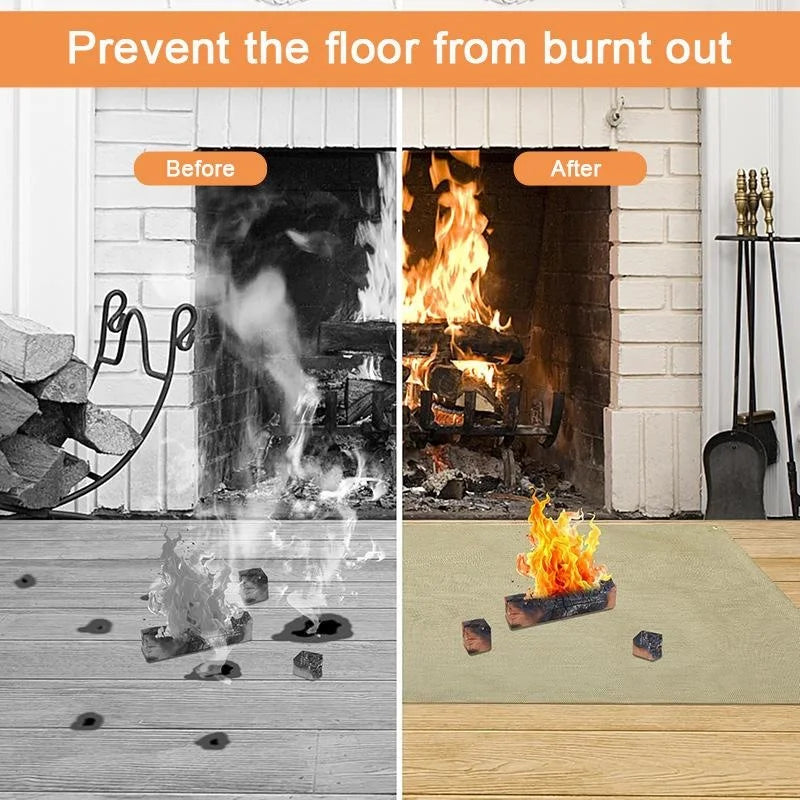 Outdoor Camping Fireproof Cloth Picnic Barbecue Insulation Mat Flame Retardant High Temperature Fire Blanket Fiberglass Mat