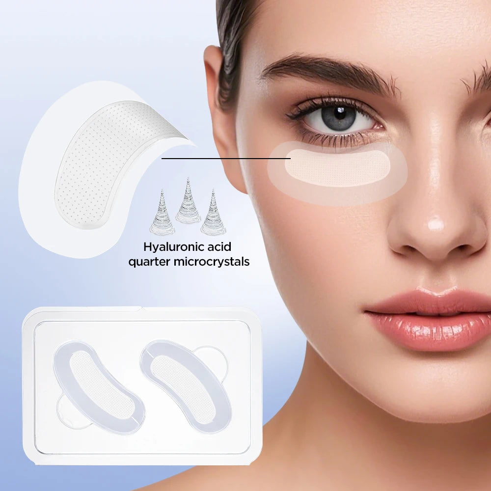 2/20PCS Microneedle Eye Patches Mask Korean Skin Care Hyaluronic Acid for Anti Wrinkle Aging Dark Circle Eyes Mask Moisturizing