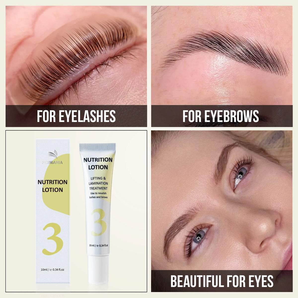 PERMANIA Eyebrows Lift Lotion Single Bottle Brow Lamination Perm Cream 1#2#3 Lotion Emulsion Eyelash Lifting Makeup Tool