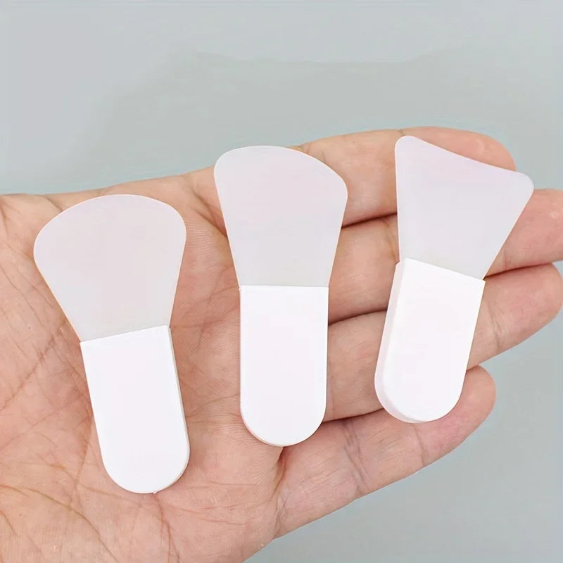 Makeup Mask Brush 3 Pieces Mask Applicator Brush Soft Silicone Brush, Mini Makeup Spatula Facial Beauty Tool Set, Facial Mud