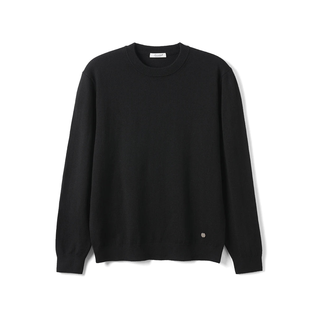 SIMWOOD 2026 Autumn New Regular Fit 12 Gauge Fine Sweater Men Antistaic Basic Knit Pullovers