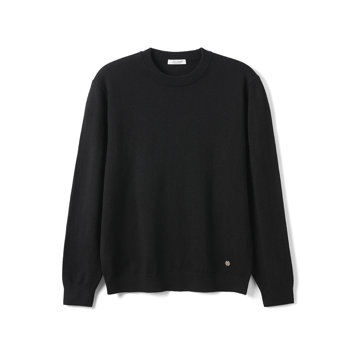 SIMWOOD 2026 Autumn New Regular Fit 12 Gauge Fine Sweater Men Antistaic Basic Knit Pullovers