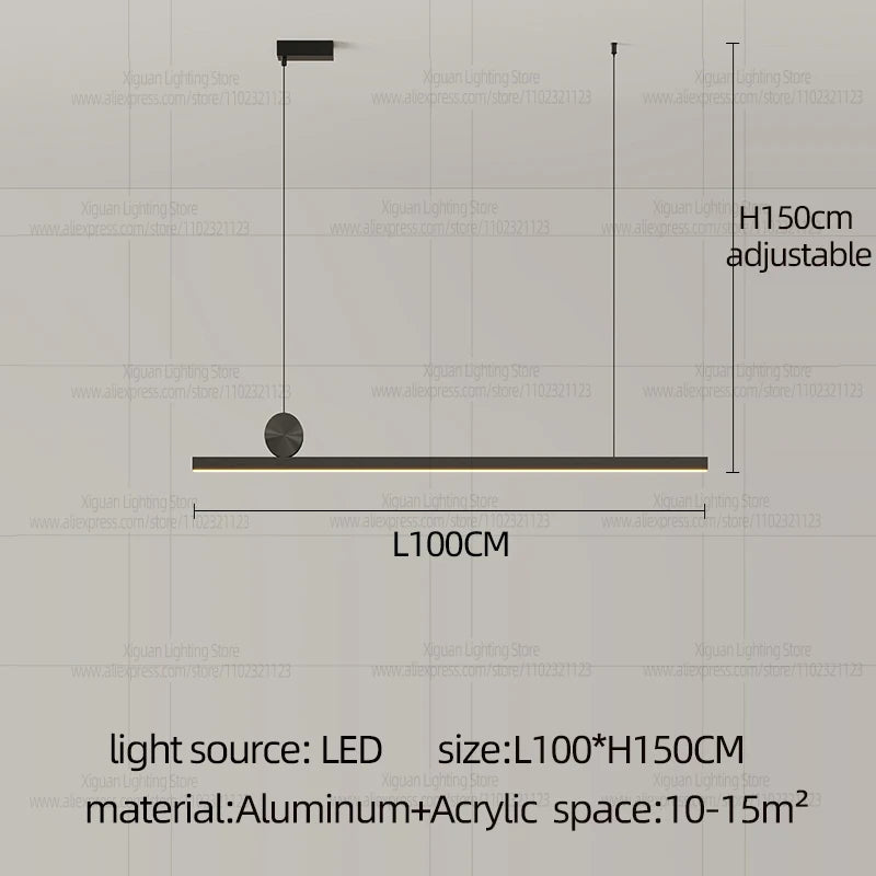 LED Restaurant Chandelier Modern Minimalist Kitchen Ceiling Light Dining Table Pendent Lamp Bar Pendant Light Indoor Lighting