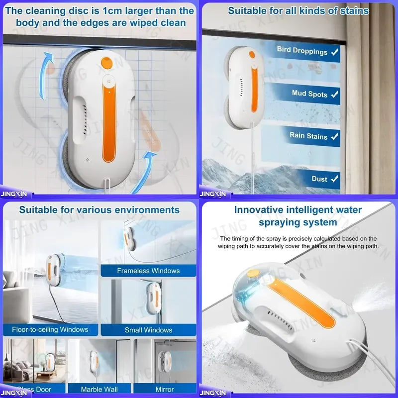 Experience the ultimate convenience in home maintenance with this advanced robotic window cleaning solution designed for