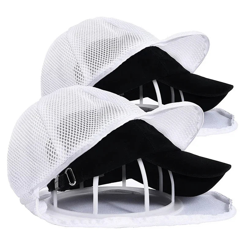 Washing Machine Hat Wash Protector Bag Anti-Deformation Baseball Cap Cleaner Laundry Bag Wash Bag Soft Mesh Organizer Zip Bags