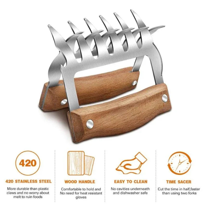Bear Claws Barbecue Fork Pull Shred Pork Shredde Manual Meat Clamp Roasting Fork Kitchen Tool Bbq Accessories Kitchen Gadgets