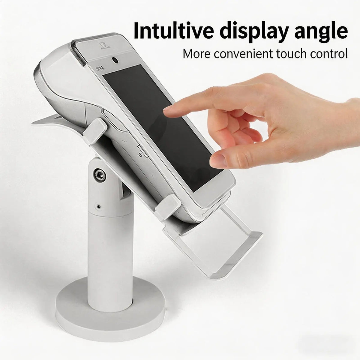 POS machine stand, rotating Aluminum Alloy Bracket, cash register display stand, credit card machine stand, counter stand