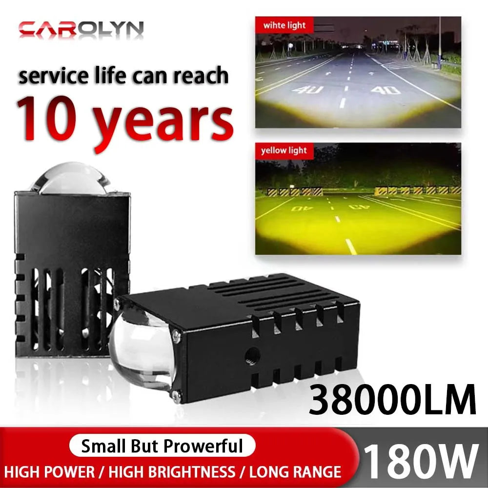 Led Headlight Bumper Fog Lamps Projector Lens Mini Driving Light Auxiliary LightsFor Car Motorcycle Spotlights 6500K3000k10V-80V