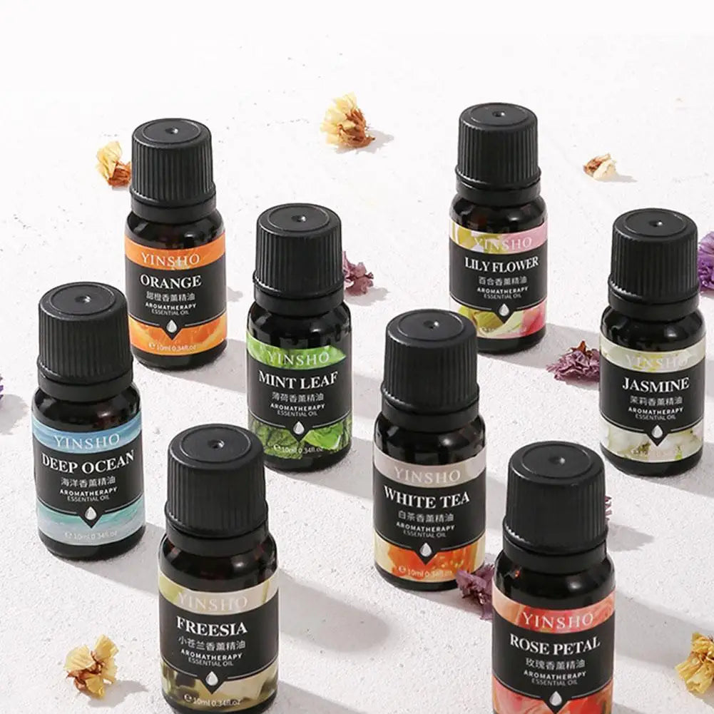 16 Flavors Essential Oils Water-soluble Lavender Rose Car Air Fresheners Perfume Refill Aroma Diffuser AirHumidifier Home 10ML