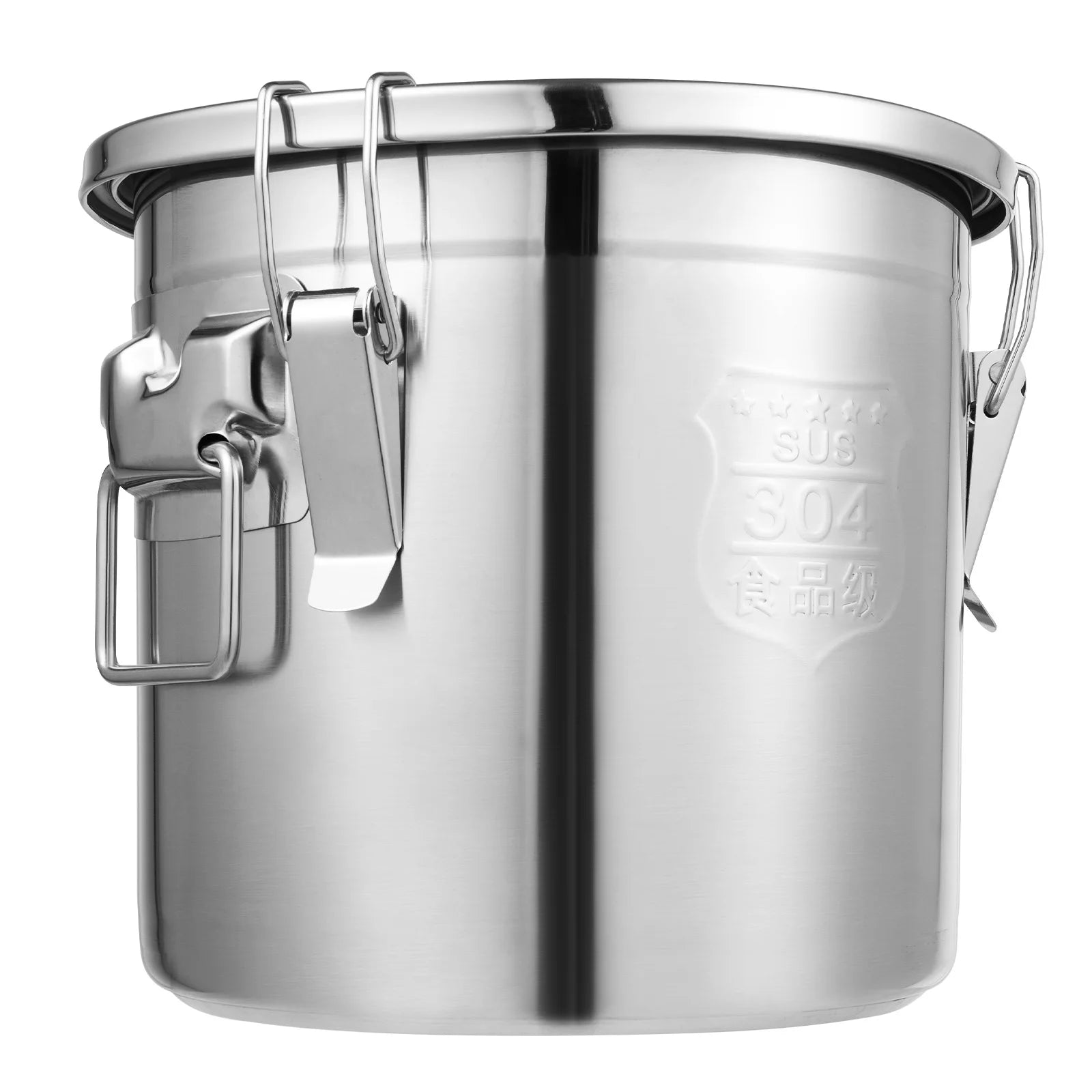 Bymaocar 12L 304 Stainless Steel Cereal Container Metal Kitchen Rice Oil Storage Bucket Airtight Durable, Corrosion Resistant