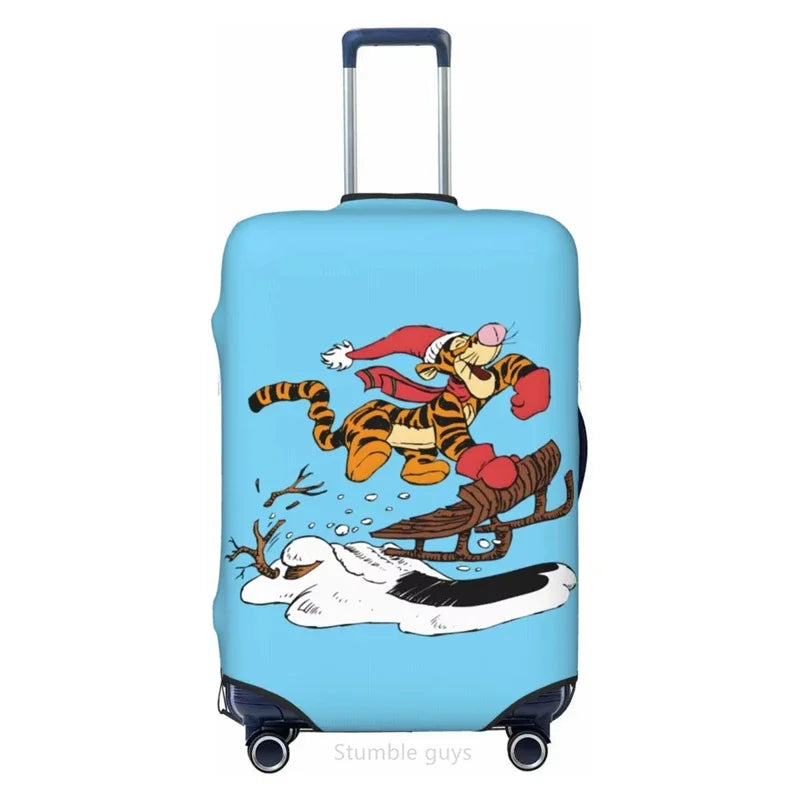 Universal Elastic Suitcase Cover Tiggers Print For 18-32 Inch Luggage Dustproof Anti-Scratch Washable Travel Essential Accessory