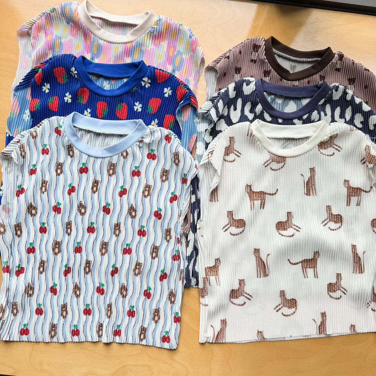 2026 New Infants Kids Matching Clothing Set Cartoon Print Pleated 2 Pieces Suit Tank Top Trousers Soft Loose Streetwear Homewear