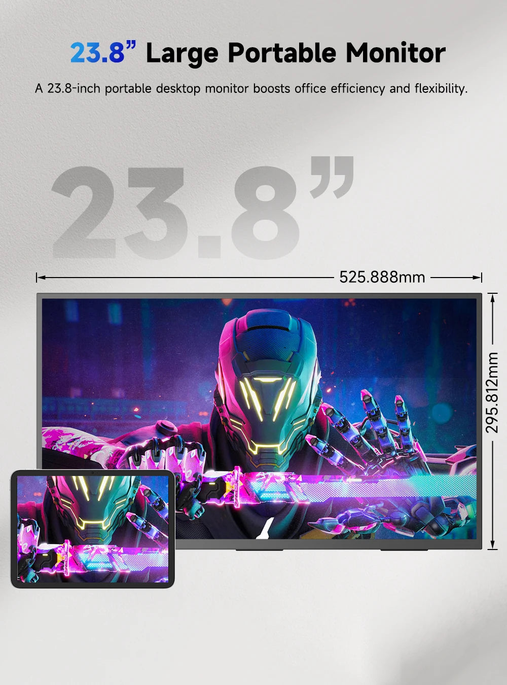 EVICIV 23.8" 120Hz Touchscreen Portable Computer Monitor 1080P 100% sRGB HDMI USB-C HDR Freesync Laptop Display For Steam Deck