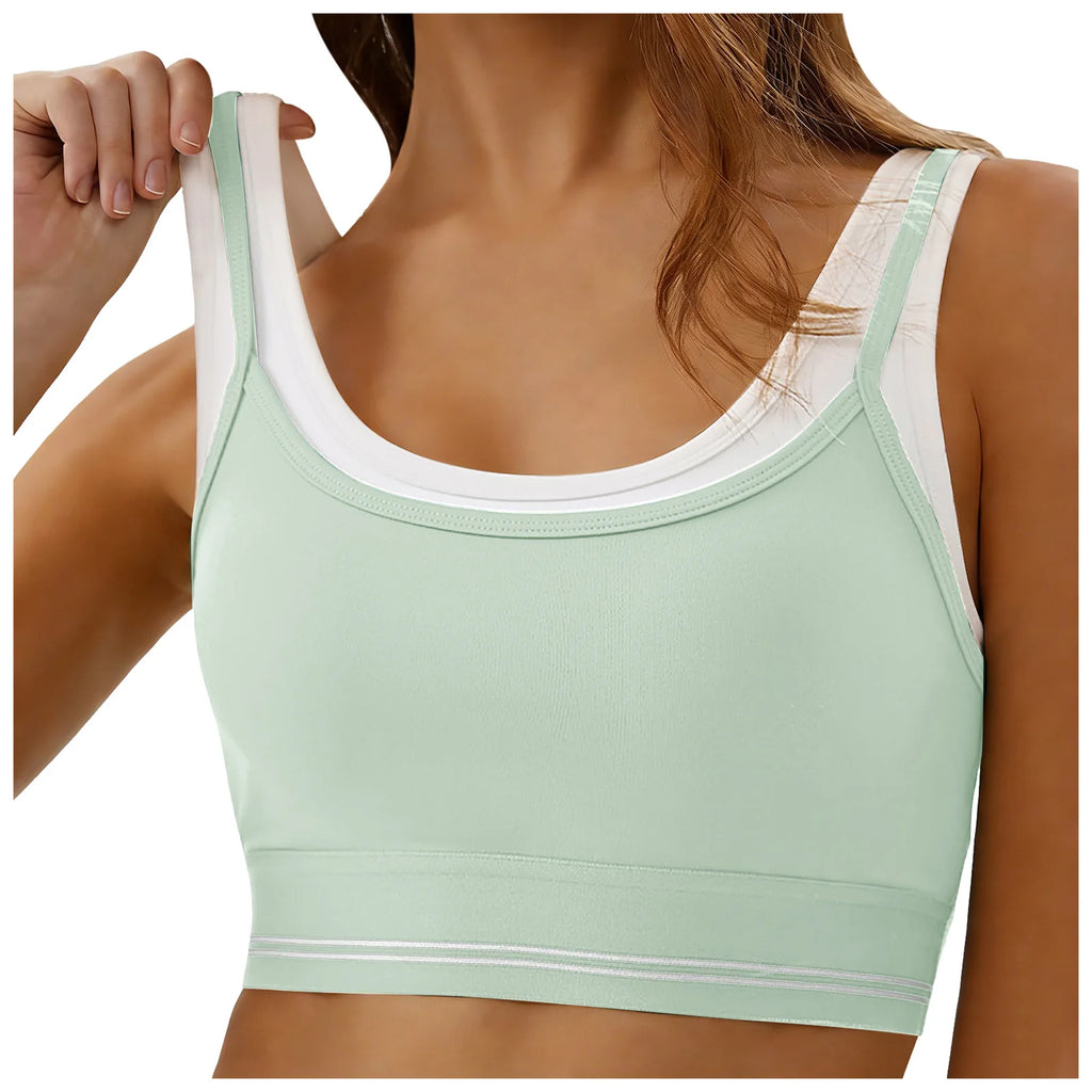 Women's Sports Bra Padded Back Bustier Without Underwire Spaghetti Straps For Yoga Fitness Women S Bras