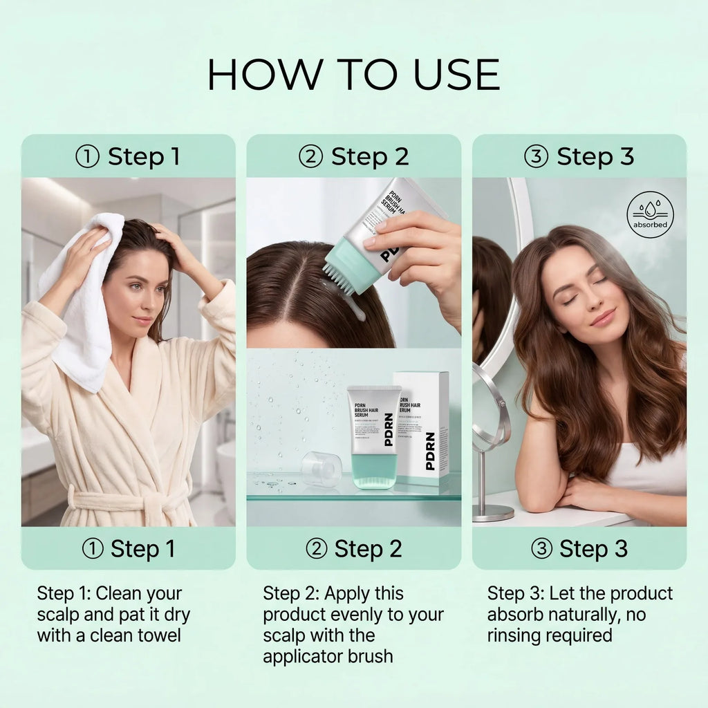 PDRN Hair Serum Cooling Brush Strengthen Hair Root Anti Hair Tired Scalp Nourishing Treatment for Scalp Massage Care Serum