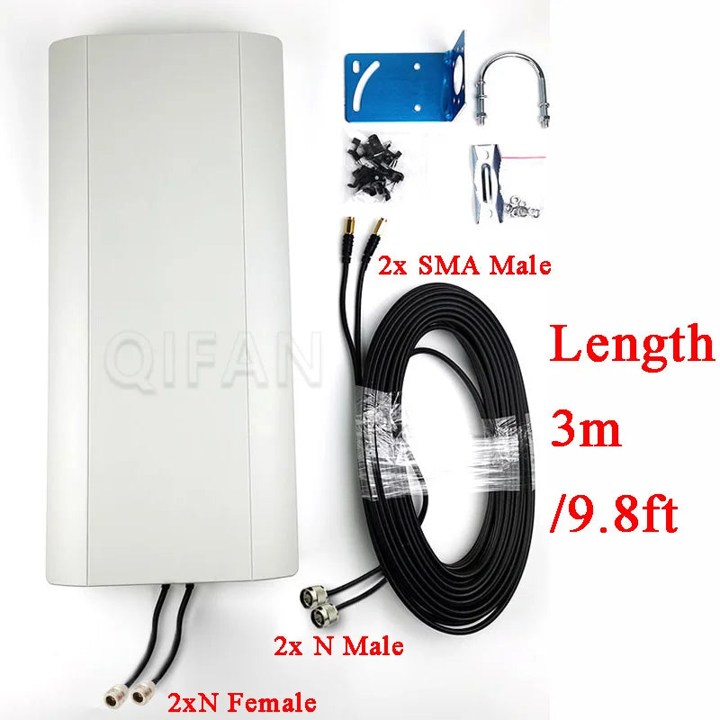 5G MIMO Antenna, 4G LTE,Directional Dual Rotating Mount,Hotspots,wifi booster,panel antenna,Waterproof