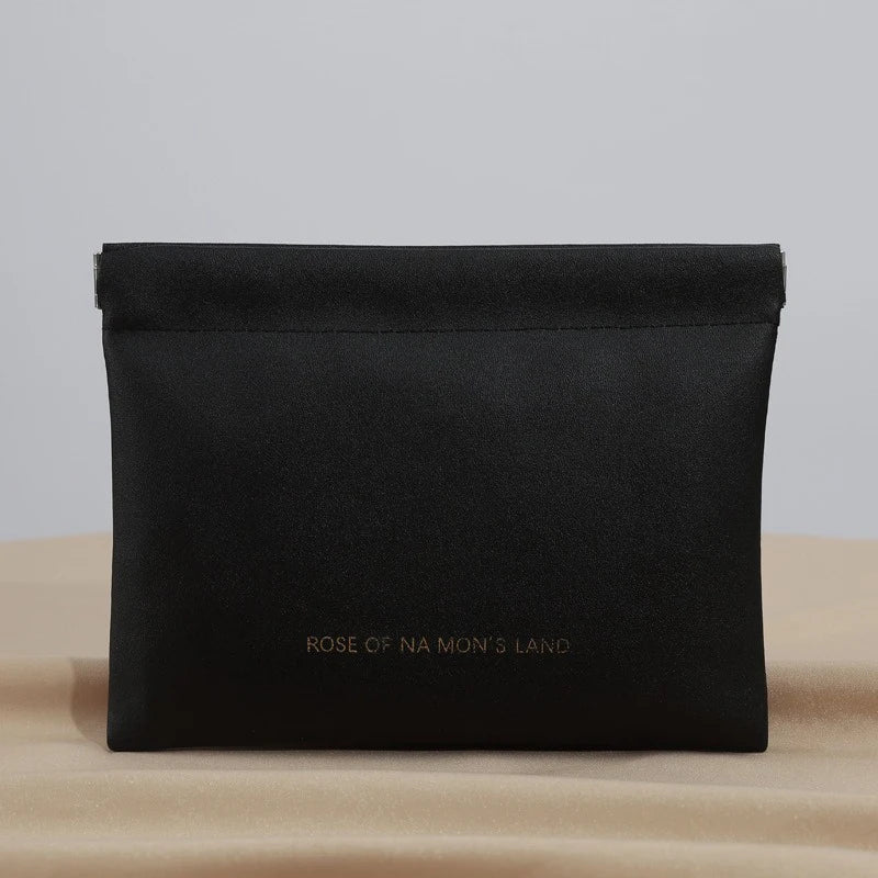 Automatic Closed Purse Bag Mini PU Separate Earphone Charging Cable Storage Bag Portable Zero Wallet Coin Lipstick Storage Bag