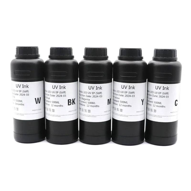 DAT 500ML UV Ink LED Ink Compatible For Epson i3200 i1600 XP600 L800 L805 L1800 TX800 1390 DX5 DX7 printhead UV Flatbed UV Ink