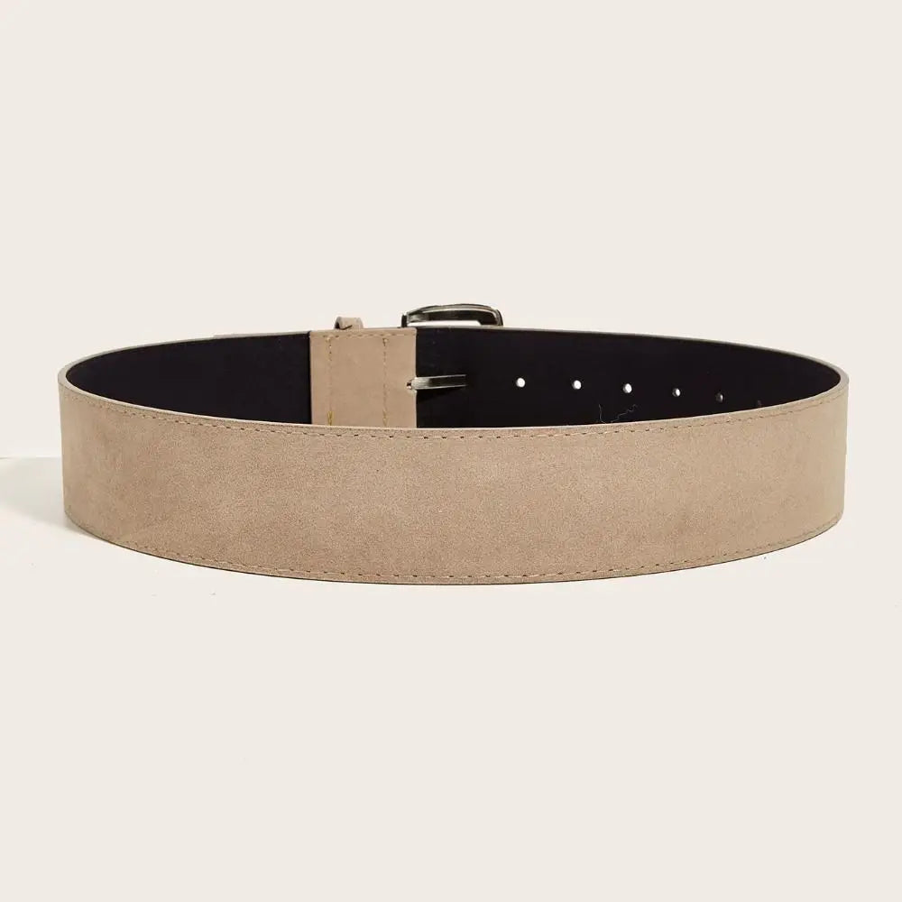 Maillard Styles Suede Leather Wide Belt Trendy Casual Pin Buckle Waistband Versatile Luxury Design Trouser Dress Belts Gifts