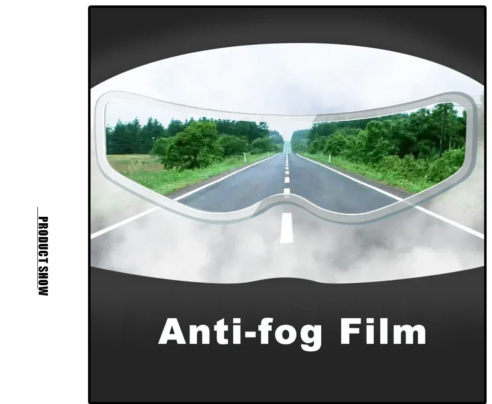 Crystal-Clear Motorcycle Helmet Anti-Fog Film Nano Rain-Repellent Night Day Riding Visor Shield Zero Distortion DIY Application