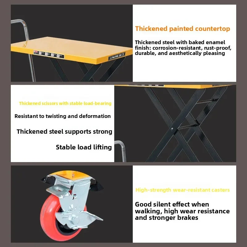 Manual scissor lift platform truck Hydraulic lift loading and unloading platform