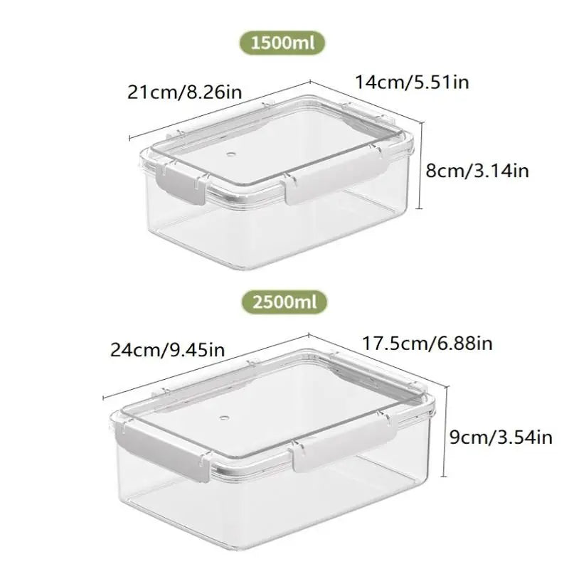 All-in-One Kitchen Organizer, Clear Stackable Containers for Fridge & Lunch, Keeps Fruits Fresh, Saves Time on Meal Prep
