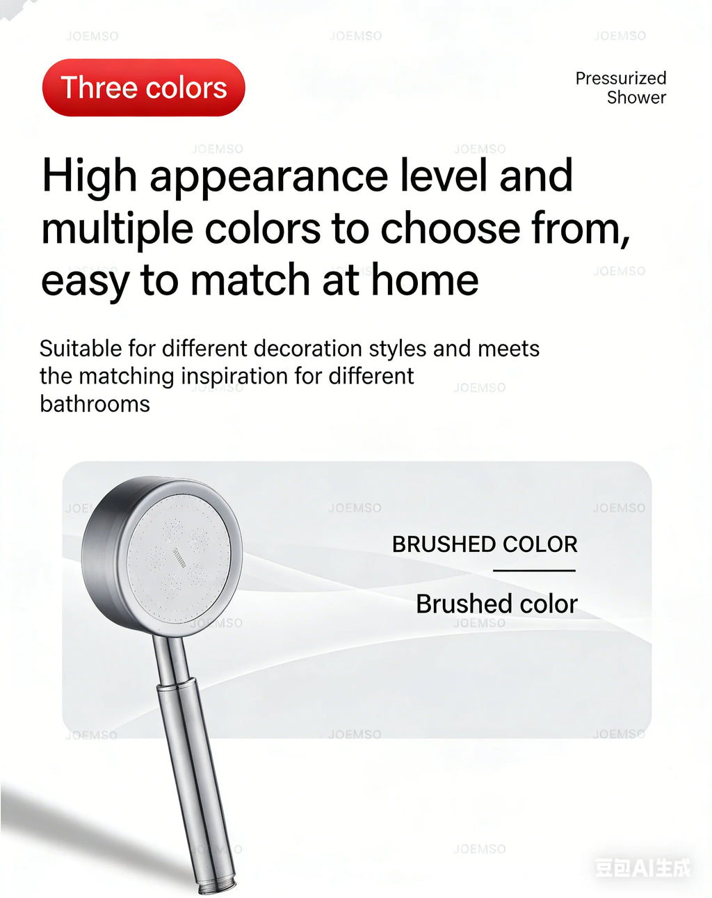 304 stainless steel shower head, handheld shower head for bathroom bathing, bathroom shower head