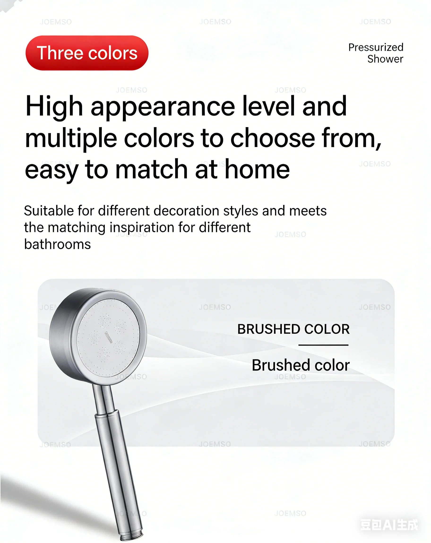 304 stainless steel shower head, handheld shower head for bathroom bathing, bathroom shower head