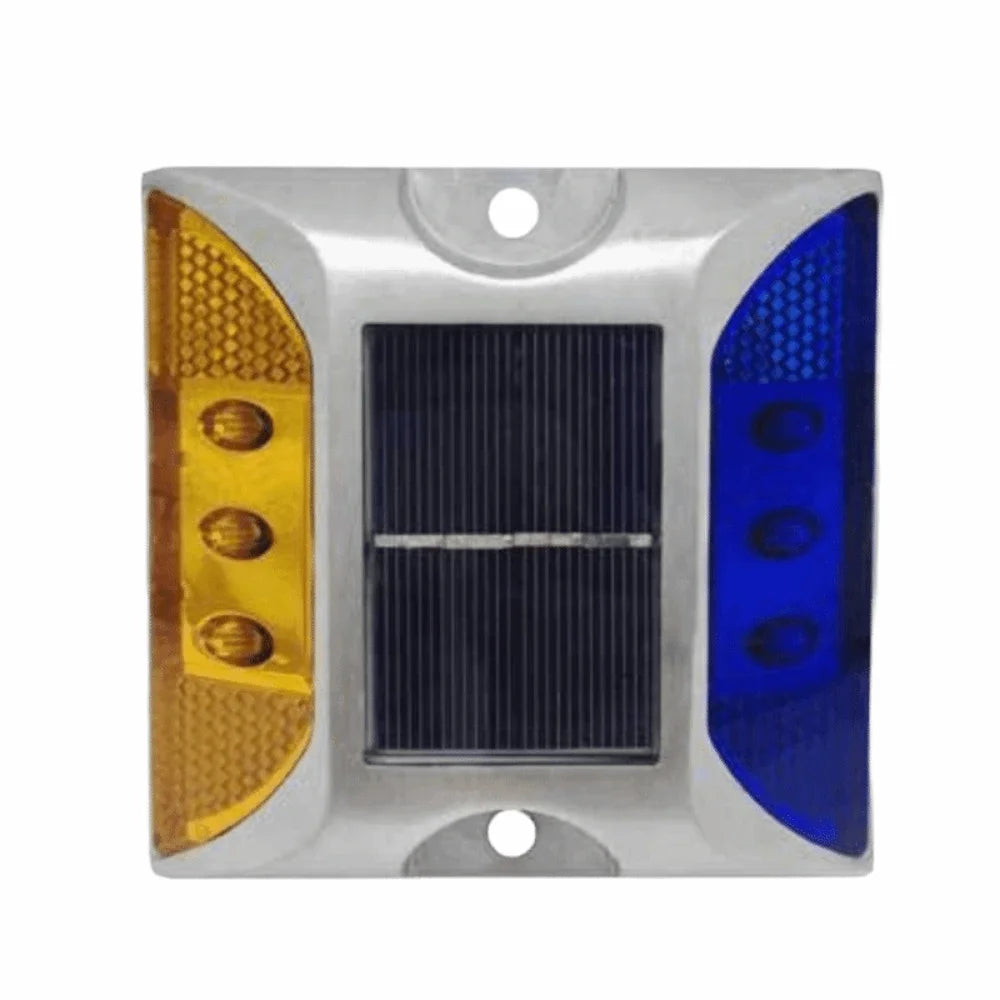 Solar Powered Solar Road Stud Light Outdoor Lighting Portable LED Ground Light Reflective Double Side Solar Energy Spike Lights