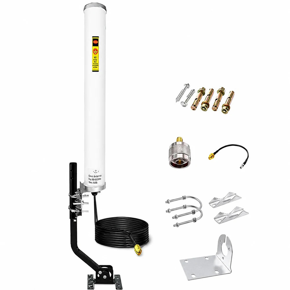 Outdoor 5G 4G LTE Omni Directional Cellular Phone Antenna 600-6000MHz 12dBi T-Mobile Compatible for Cell Phone Booster Router