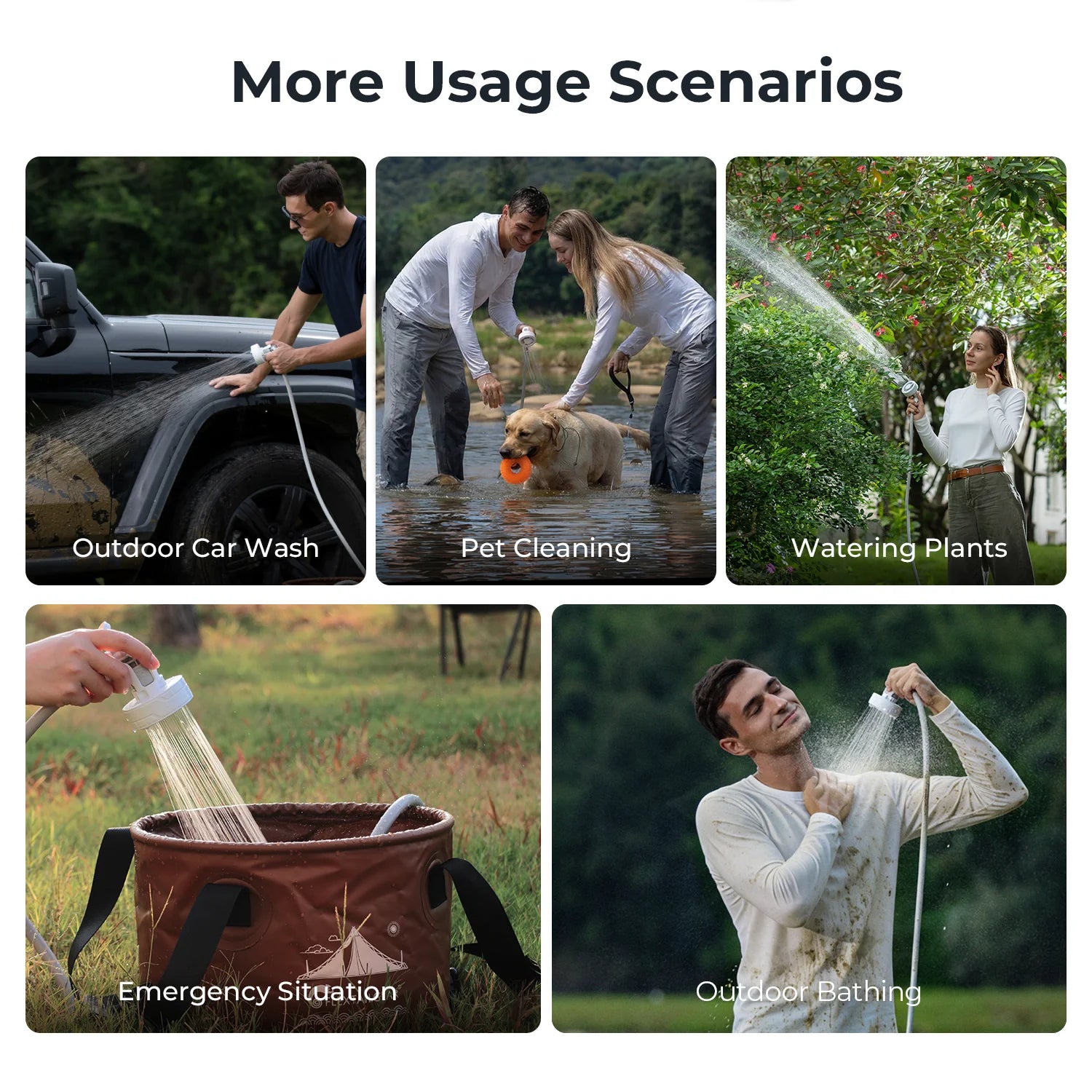 FLEXTAIL MAX SHOWER - Portable Electric Shower Pump IPX7 Waterproof for Outdoor Shower, Car Washing, Dishwashing, Pet Cleaning