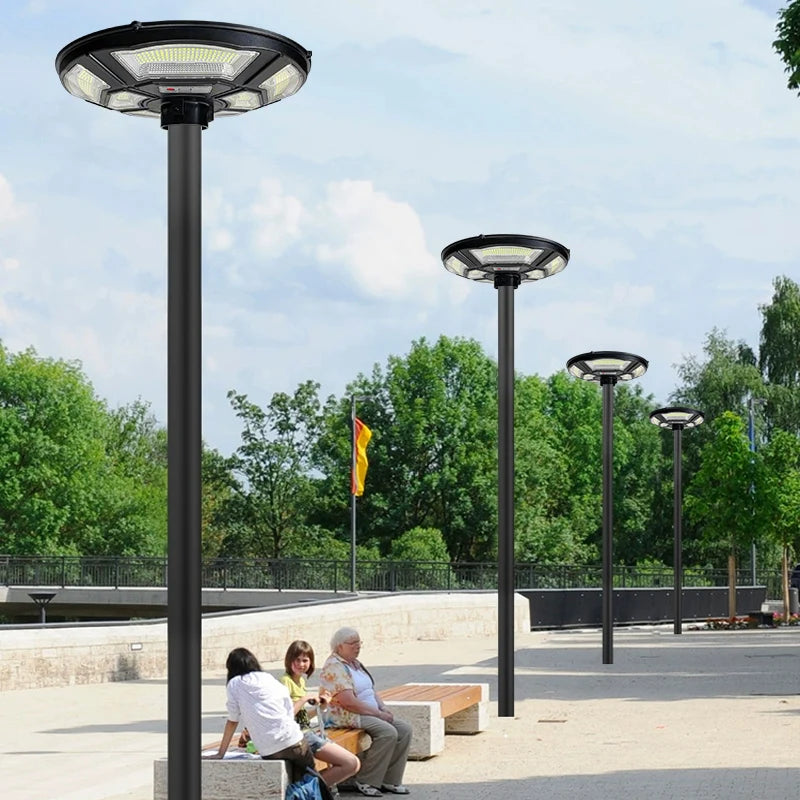 Solar Lamp Post Light with 78" Tall Pole, Removable Head, IP67 Waterproof Outdoor Garden Lamp,Easy Install