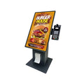 Desktop vertical 15.6 21.5 touchscreen POS end point self checkout kiosk with printer QR code scanner