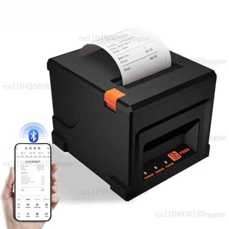 Automatic Cutter 80mm Receipt Thermal Single Machine Business for Bluetooth USB LAN Connection