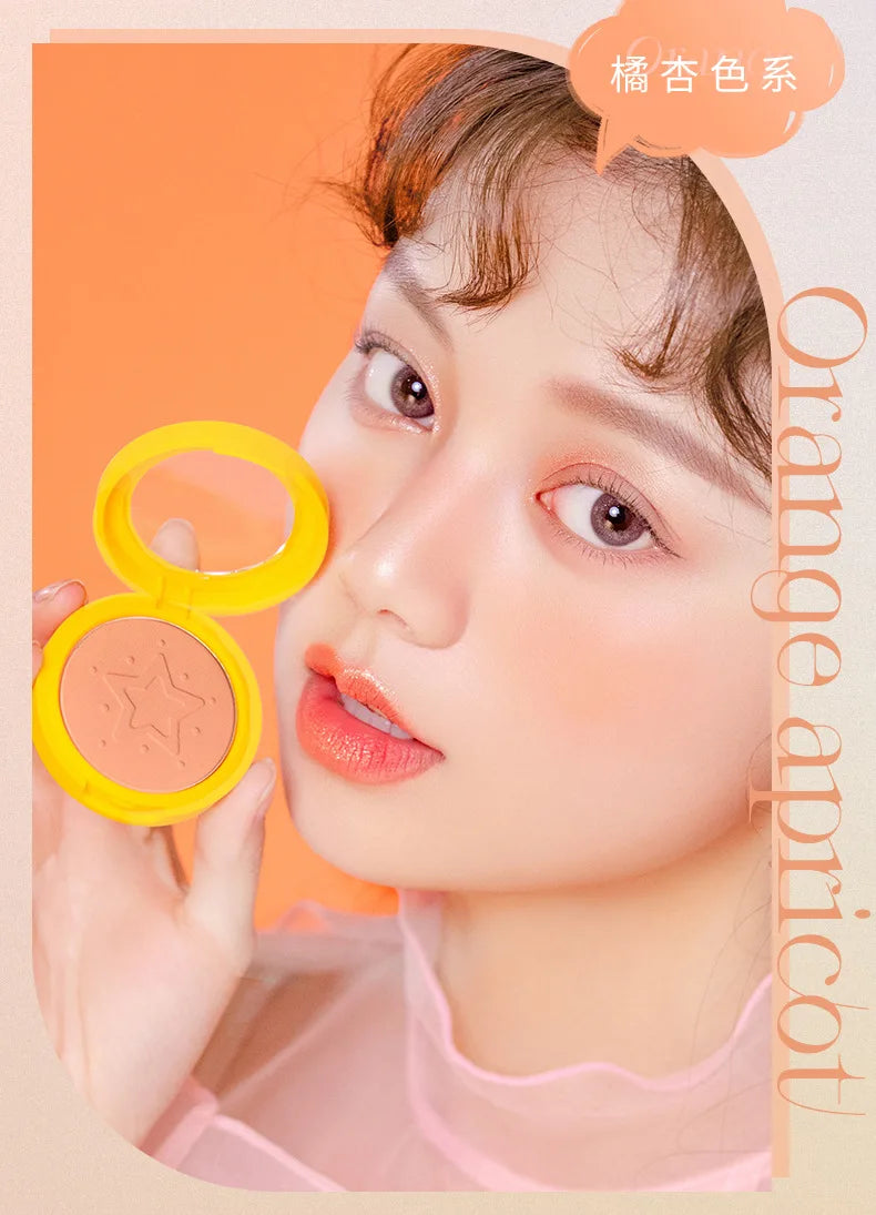JILL LEEN Monochrome Colorful Soft Mist Blush Disc Highlight Grooming Peach Gills Purple Matte Brightening Expansion Color
