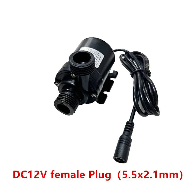 Water Pump 12v High Pressure Ultra Quiet Solar DC 24V Lift 5M 800L/H Brushless Motor Submersible Water Pumps Quick Break Joint