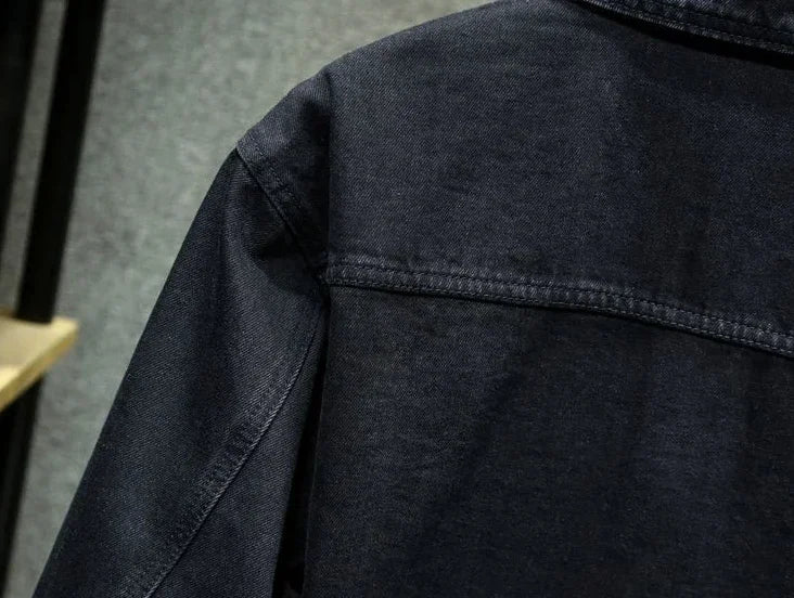 Denim Jackets Man Autumn Cargo Jeans Coat for Men Black Low Price Clothing of Fabric on Board Elatic Designer Korean Style G
