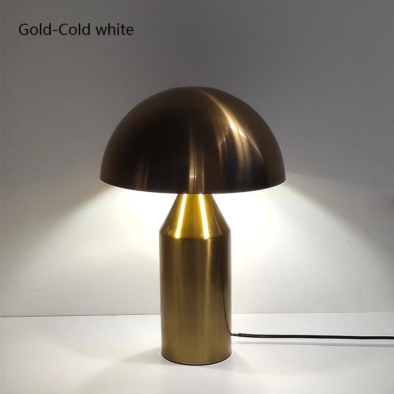 Oluce Atollo Lamp Modern Creative Mushroom Lamp for Bedroom Study Living Room Decoration Gold White Black Bedside Table Lamp