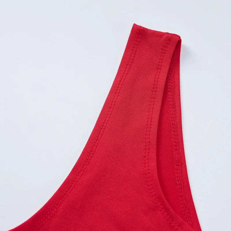 Sexy Sleeveless Side High Split Midi Dress Backless Women's Summer Party Club Streetwear Y2K Style Solid Color