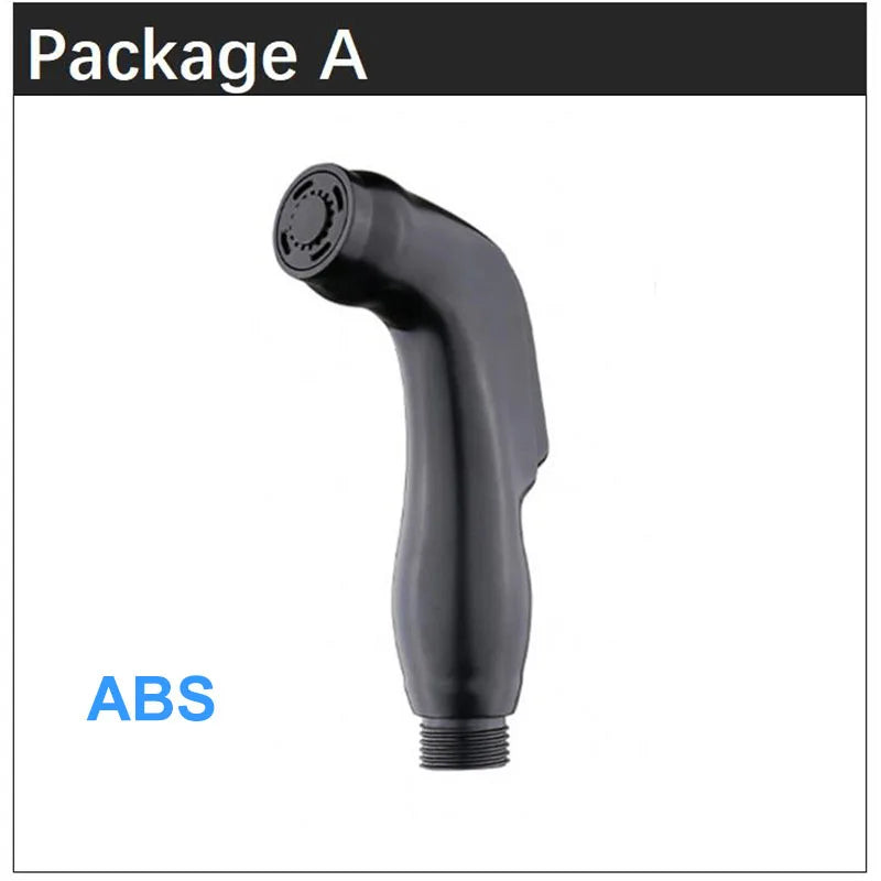 Handheld Black Toilet wash Bidet Faucet Spray Gun Sprayer shower head Anal cleaning washer WC Bathroom water valve hose holder