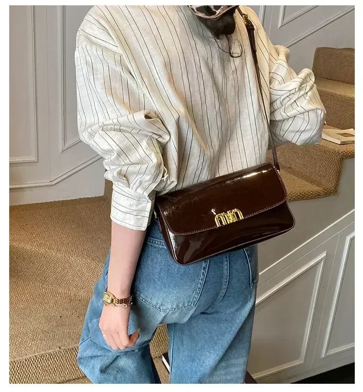 Classic Designer Leather Handbag For Women Crossbody Shoulder Bag Elegant Ladies Tote Purse Luxury Brand