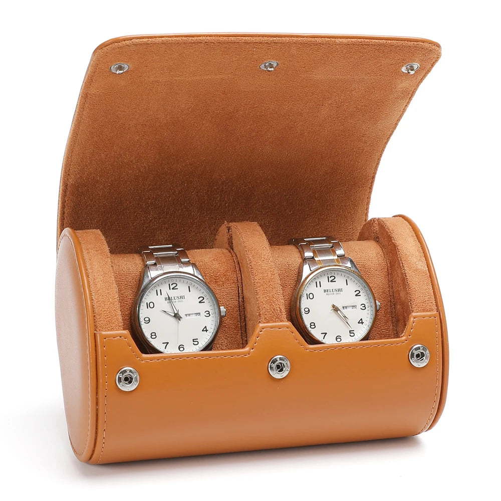 6 Watch Travel Cases for Men Watch Roll 6 Slots Travel Multifunctional Watch Display Box Cabinet Christmas Gift For Man Woman