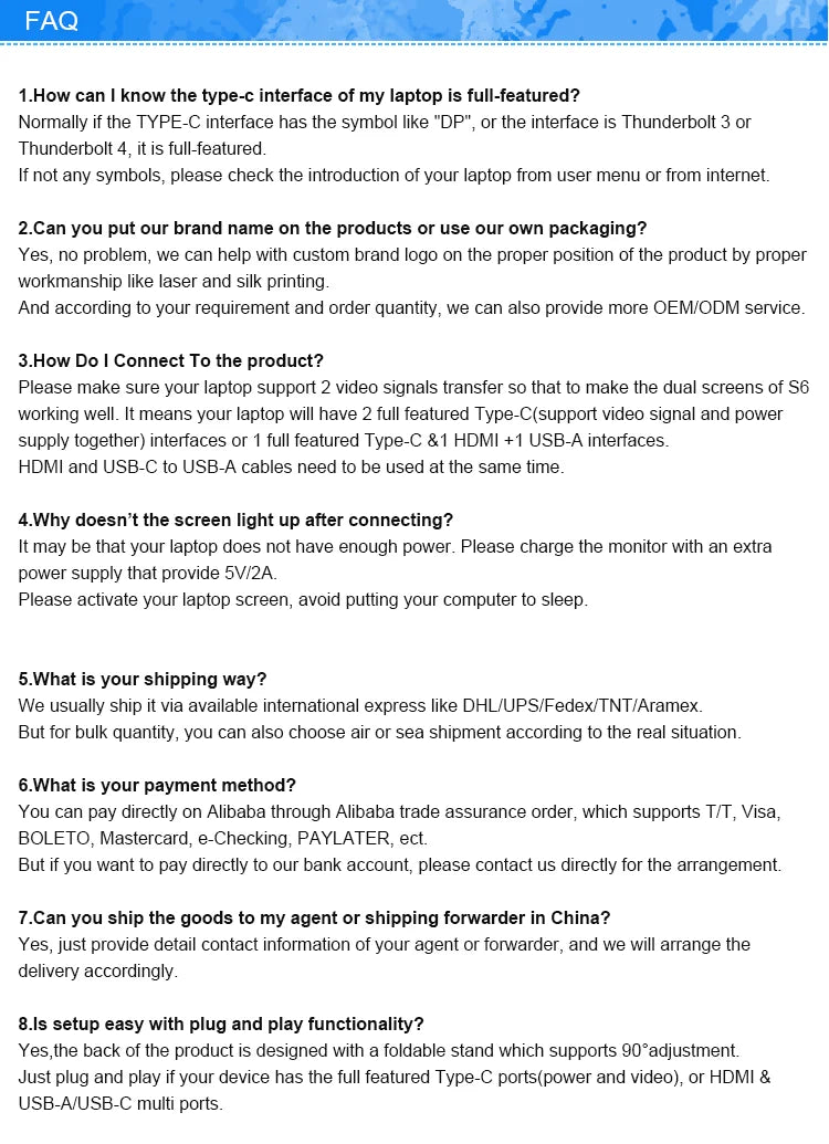 2025 OEM Portable DIY Laptop Monitor 15.6 Inch 1080P 360° Rotation Plug Play Detachable Triple Monitor Extender