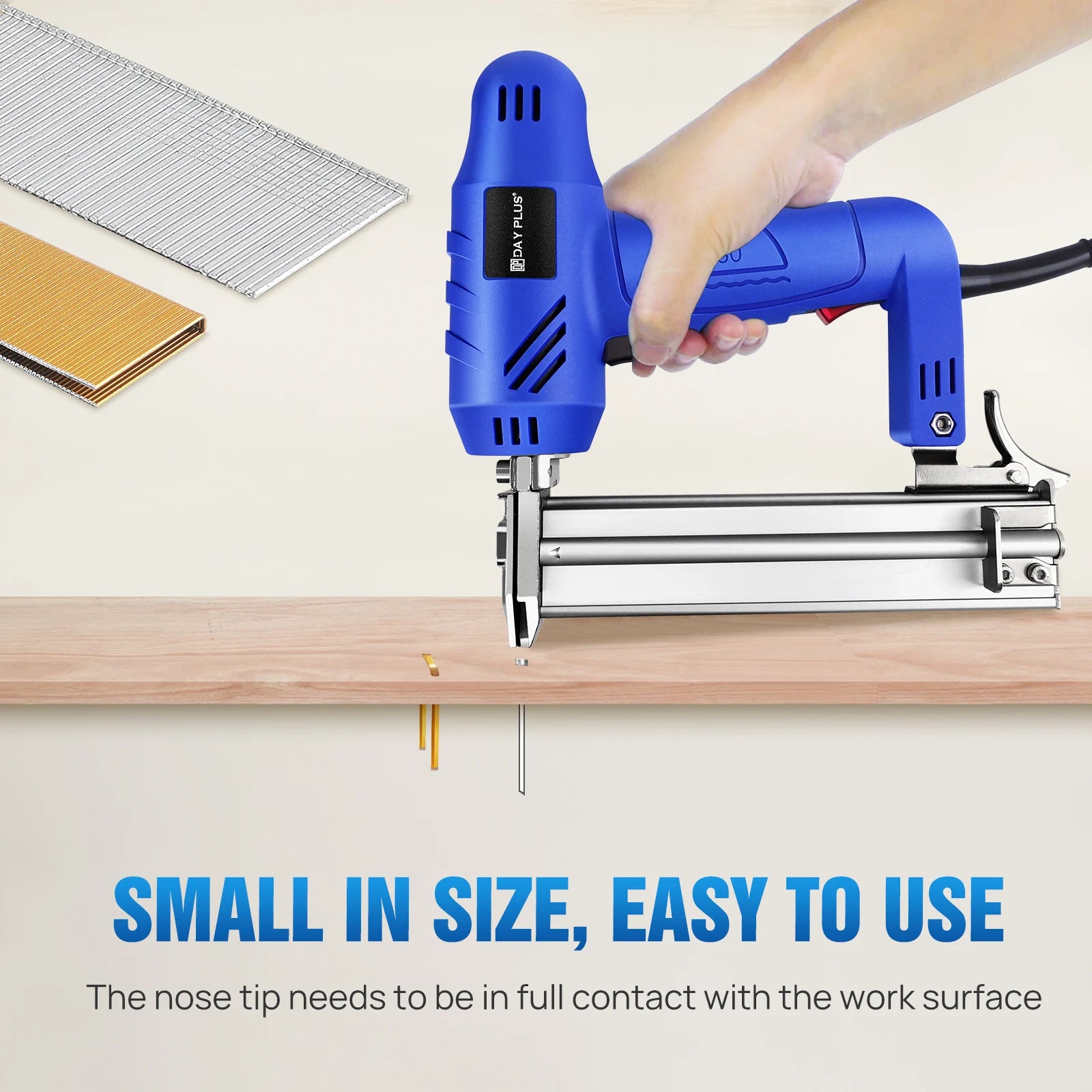 BRIEFNESS Electric Nail Gun 2IN1 Nailer Stapler Framing Nailer Tacker Furniture Staple Gun Power Tool Ideal for Woodworking