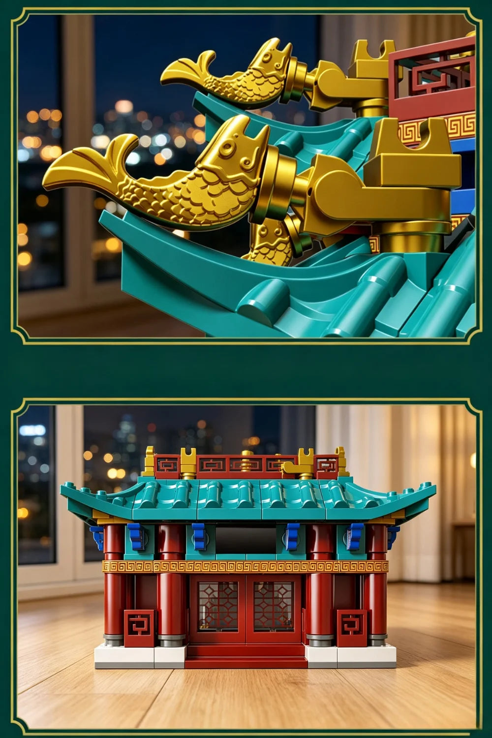 KAVOWORLD 2453pcs Dragon Boat Building Blocks Festival Chinese Ancient Pavilion Ship Display Model with LED Light Traditional DIY Loong Vessel Brick Assembly Puzzle Set Home Ornament Architecture MOC Construction Kit Hallowee