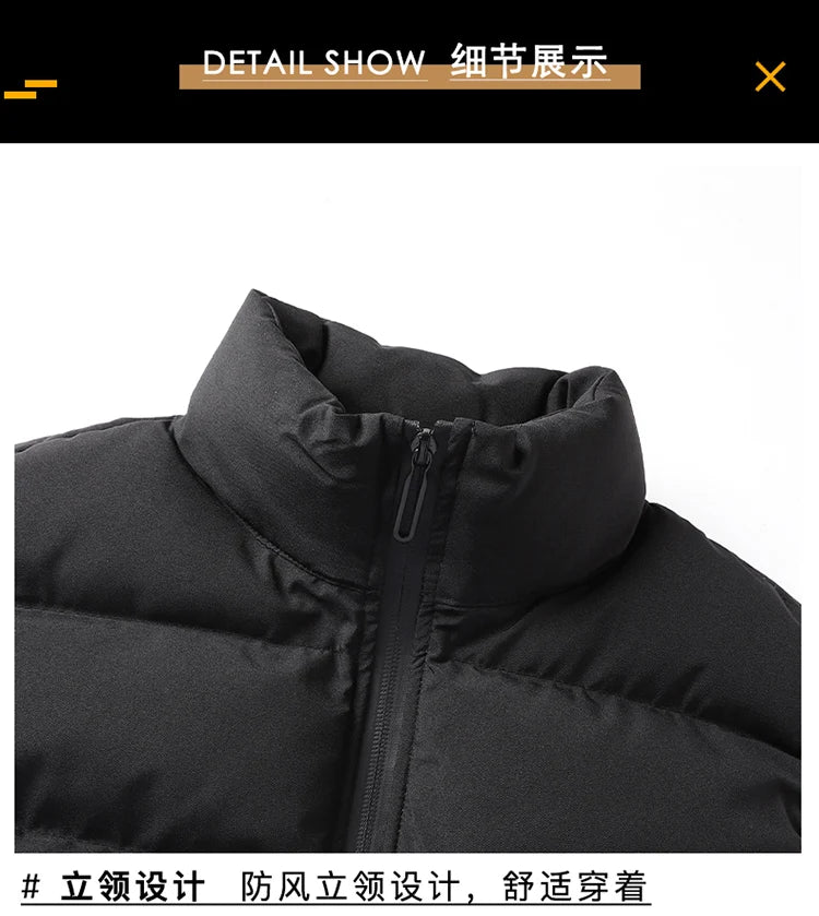 Male Stand Up Collar Vest Men Fashionable and Casual Waistcoats Thick New Vest for Autumn and Winter Men Cool and Warm Clothes